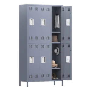 Metal Lockers with 6 Door for School and Employee Light Gray