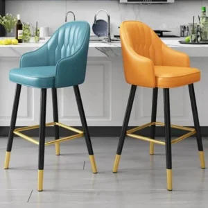 Two set Counter Armchair Bar Stool With Back Rest