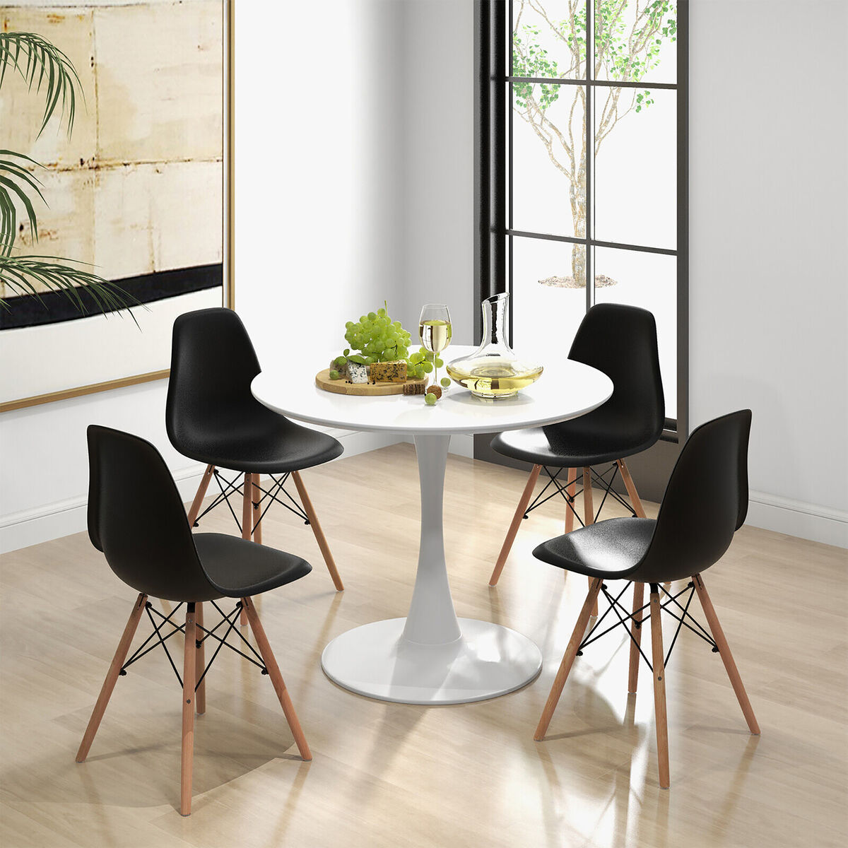 4 Seaters Charles Eames Dining Table and Chair - Mutiple colours - Image 2