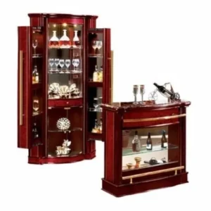 Complete Set Of Wine Bar- Brown & White