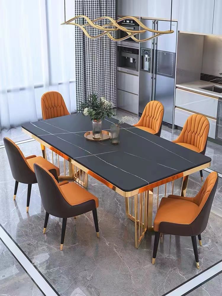 6 Luxury Stainless Steel Seater Table Set for Dining
