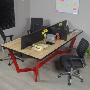 Eclectic 4 Man Workstation Office Desk