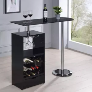 Elegant Modern Bar Unit Wine Bottle Drawer Storage Party Office Tabletop Sturdy
