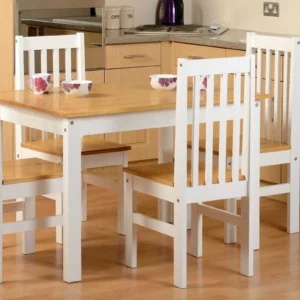 Ludlow White Pine 4 Seater Dining Set