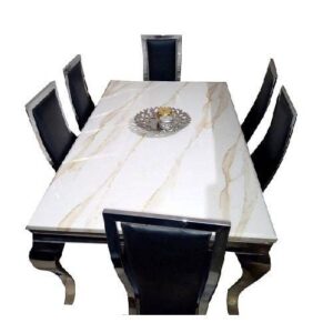 Dining Marble Table With 6 Sitting Chairs