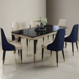 Glass Top 6 Sitter Dining Table Set