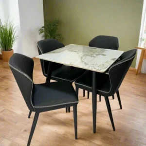 4 Seater Nordic Dining Set Black
