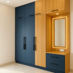 Wardrobe Design With Mirror