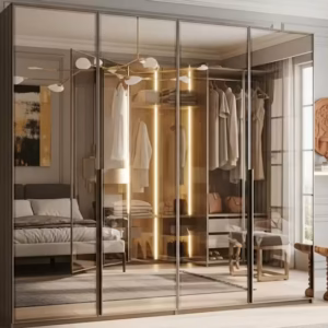  Mirrored Glass Wardrobe 